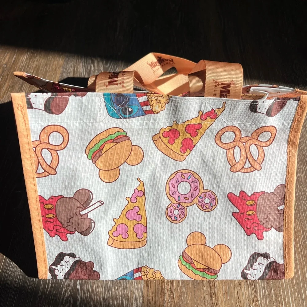 Snack Pattern Tote Bag - Orange